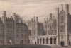 New Court, TRINITY COLLEGE, Cambridge. LE KEUX 1841 old antique print picture