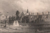 TRINITY COLLEGE from ST. JOHN'S COLLEGE, Old Bridge, Cambridge. LE KEUX 1841