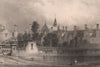 TRINITY COLLEGE from ST. JOHN'S COLLEGE, Old Bridge, Cambridge. LE KEUX 1841