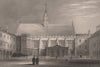 TRINITY COLLEGE; The second court shewing the Hall, Cambridge. LE KEUX 1841