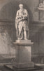 Sir Isaac Newton's statue, ante chapel, TRINITY COLLEGE, Cambridge. LE KEUX 1841