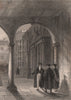 TRINITY COLLEGE from the S.E. Angle of the Cloisters, Cambridge. LE KEUX 1841