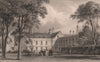 TRINITY HALL from the Garden, Cambridge. LE KEUX 1841 old antique print