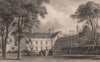 TRINITY HALL from the Garden, Cambridge. LE KEUX 1841 old antique print