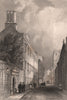 CAIUS COLLEGE from the street, Cambridge. LE KEUX 1841 old antique print