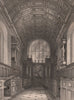 Interior of The Chapel CAIUS COLLEGE, Cambridge. LE KEUX 1841 old print