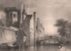 QUEENS' COLLEGE, Cambridge. LE KEUX 1841 old antique vintage print picture
