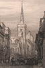 St. Clements Church, Cambridge. LE KEUX 1841 old antique vintage print picture