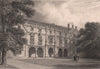 The Pepysian Library, MAGDALEN COLLEGE, Cambridge. LE KEUX 1841 old print