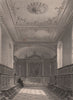 The Chapel, MAGDALEN COLLEGE, Cambridge. LE KEUX 1841 old antique print