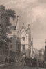 SIDNEY SUSSEX COLLEGE, Cambridge. LE KEUX 1841 old antique print picture