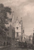 SIDNEY SUSSEX COLLEGE, Cambridge. LE KEUX 1841 old antique print picture