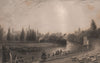 CAMBRIDGE. View from the Ely Road. LE KEUX 1841 old antique print picture