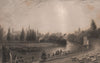 CAMBRIDGE. View from the Ely Road. LE KEUX 1841 old antique print picture