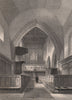 CAMBRIDGE. Interior of St. Benet's Church. LE KEUX 1841 old antique print