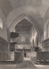 CAMBRIDGE. Interior of St. Benet's Church. LE KEUX 1841 old antique print