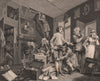 RAKE'S PROGRESS. 'Young heir inherits Miser's effects'. Plate 1. HOGARTH 1833