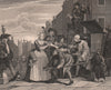 RAKE'S PROGRESS. 'Arrested for debt as going to Court'. Plate 4. HOGARTH 1833