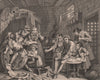 RAKE'S PROGRESS. 'Prison scene'. Plate 7. HOGARTH 1833 old antique print