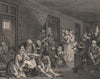 RAKE'S PROGRESS. 'Scene in Bedlam'. Plate 8. HOGARTH 1833 old antique print