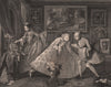 'Taste in high life'. After William HOGARTH 1833 old antique print picture