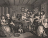 HARLOT'S PROGRESS. 'The Funeral'. Plate 6. HOGARTH 1833 old antique print
