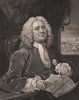 'Daniel Lock, Esq.'. After William HOGARTH 1833 old antique print picture