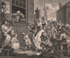 'The Enraged Musician'. After William HOGARTH 1833 old antique print picture