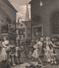 TIMES OF THE DAY. 'Noon'. After William HOGARTH 1833 old antique print picture