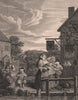 TIMES OF THE DAY. 'Evening'. After William HOGARTH 1833 old antique print