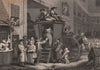 'Country inn Yard '. After William HOGARTH 1833 old antique print picture