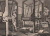 INDUSTRY & IDLENESS. The Fellow prentices at their Looms. HOGARTH 1833 print