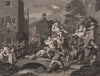 THE ELECTION. 'Chairing the member'. Plate 4. After William HOGARTH 1833 print