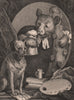 'The Bruiser, Charles Churchill … a Russian Hercules'. HOGARTH 1833 old print