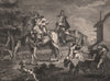 HUDIBRAS. 'The manner how he sallies forth'. After William HOGARTH 1833 print