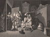 HUDIBRAS. 'Catechiz'd'. After William HOGARTH 1833 old antique print picture