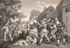 HUDIBRAS. 'The Knight submits to Crulla'. After William HOGARTH 1833 old print