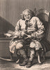'Lord Lovat'. After William HOGARTH 1833 old antique vintage print picture