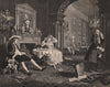 MARRIAGE A LA MODE. 'Breakfast scene'. After William HOGARTH 1833 old print