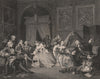 MARRIAGE A LA MODE. 'Toilette scene'. After William HOGARTH 1833 old print