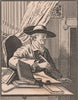 T. Morell, S.T.P-S.S.A'. After William HOGARTH 1833 old antique print picture