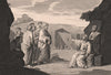 'Ticket of the London Hospital'. After William HOGARTH 1833 old antique print
