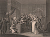 'Woman swearing a child to a grave citizen'. After William HOGARTH 1833 print