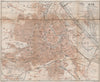VIENNA WIEN antique town city plan stadtplan. Austria Österreich karte 1896 map