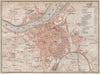 LINZ antique town city plan stadtplan. Austria Österreich karte 1896 old map