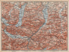 NORTH SALZKAMMERGUT. Gmunden Ischl Hallstatt. Altmunster Ebensee karte 1896 map