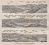 PANORAMA VOM SCHAFBERG, Salzkammergut. Austria Österreich karte 1896 old map