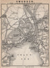 GMUNDEN antique town city plan stadtplan. Austria Österreich karte 1896 map