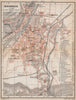 INNSBRUCK antique town city plan stadtplan. Austria Österreich karte 1896 map