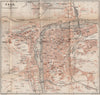 PRAGUE PRAHA PRAG antique town city plan mesta. Czech Republic mapa 1896